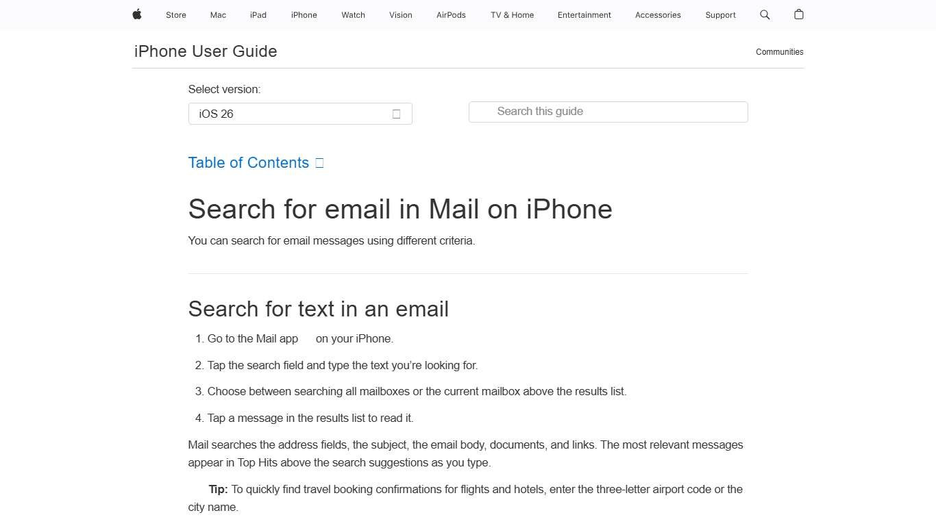 Search for email in Mail on iPhone - Apple Support